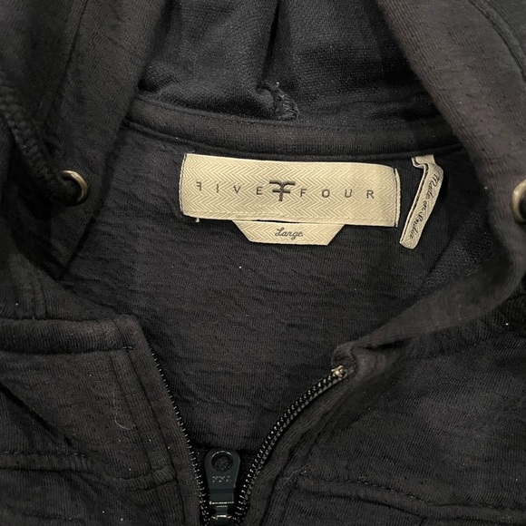 [L]Five Four Navy Utility Pocket Hooded Vest Jacket - Picture 2 of 5